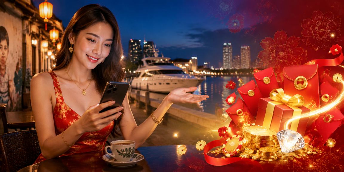 Penang players receiving red envelope bonuses while playing online jackpot