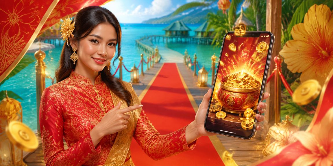 A player using a smartphone to play jackpot games in Sabah during Hari Raya